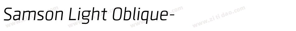Samson Light Oblique字体转换